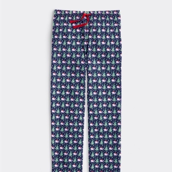 Vineyard Vines pant unisex Santa whale lounge bottom deep bay New Sz Large - Picture 1 of 6